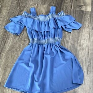 Blue Ruffled Kids Dress